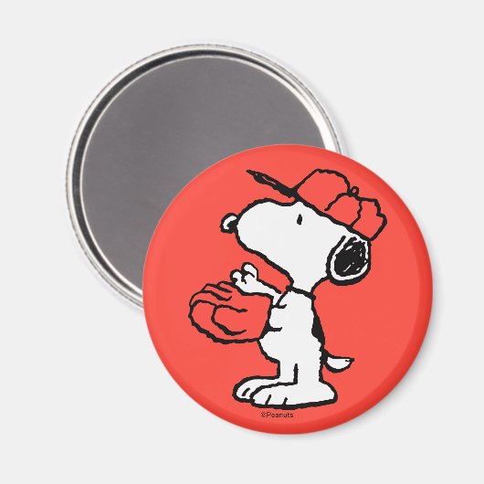 Erdnüsse | Snoopy Fang machen Magnet (Vorderseite/Rückseite)