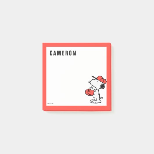 Erdnüsse | Snoopy Fang machen Post-it Klebezettel (Vorderseite)