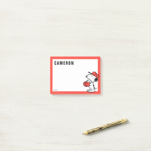 Erdnüsse | Snoopy Fang machen Post-it Klebezettel (Auf Schreibtisch)