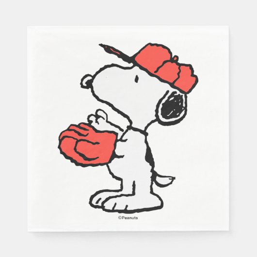 Erdnüsse | Snoopy Fang machen Serviette (Vorderseite)