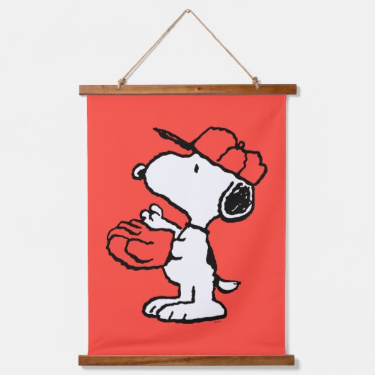 Erdnüsse | Snoopy Fang machen Wandteppich Mit Holzrahmen (Vorderseite)