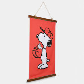 Erdnüsse | Snoopy Fang machen Wandteppich Mit Holzrahmen (Gewinkelt)
