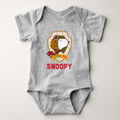 Erdnüsse | Snoopy Flying Ace-Abzeichen Baby Strampler (Vorderseite)