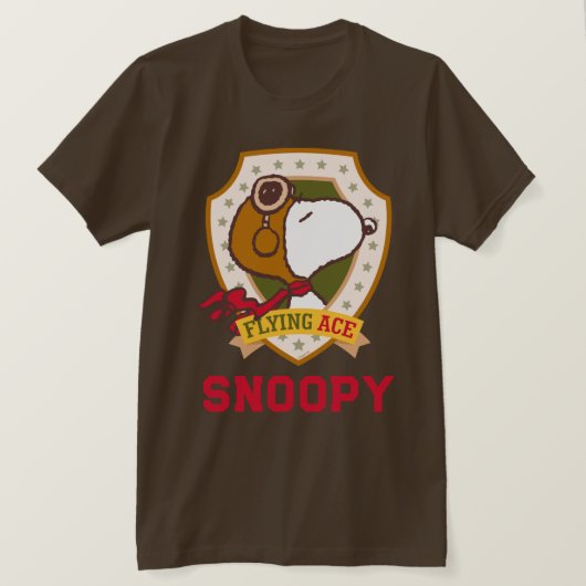 Erdnüsse | Snoopy Flying Ace-Abzeichen T-Shirt (Design vorne)