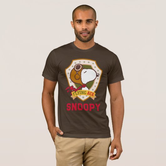 Erdnüsse | Snoopy Flying Ace-Abzeichen T-Shirt (Vorne ganz)