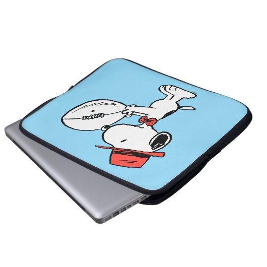 Erdnüsse | Snoopy Football Coach Laptopschutzhülle (Vorne Knopf)