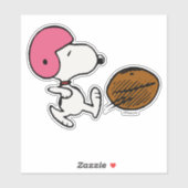 Erdnüsse | Snoopy Football Kicker Aufkleber (Blatt)