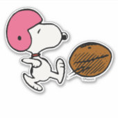 Erdnüsse | Snoopy Football Kicker Aufkleber (Vorderseite)