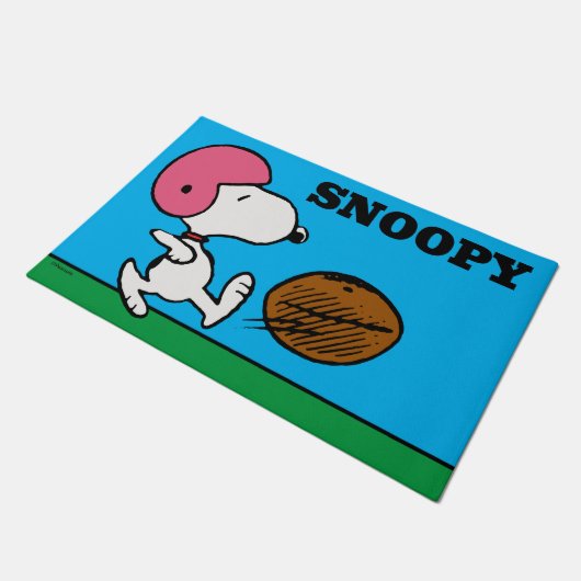 Erdnüsse | Snoopy Football Kicker Fußmatte (Schrägansicht)
