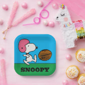 Erdnüsse | Snoopy Football Kicker Pappteller (Party)