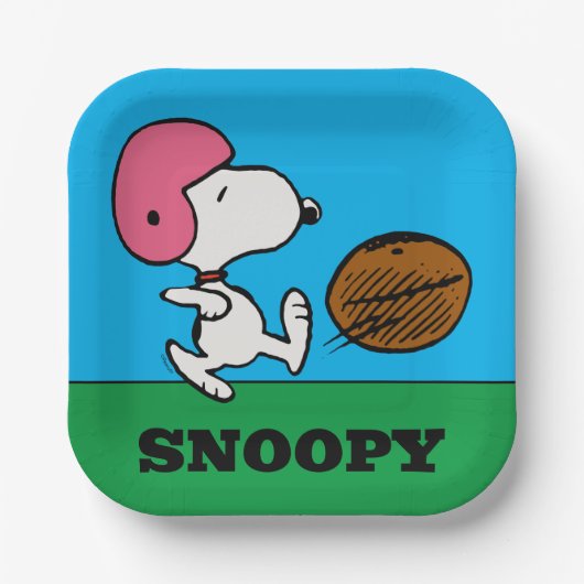Erdnüsse | Snoopy Football Kicker Pappteller (Vorderseite)