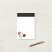 Erdnüsse | Snoopy Football Kicker Post-it Klebezettel (Auf Schreibtisch)