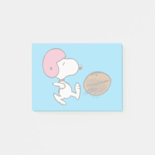 Erdnüsse   Snoopy Football Kicker Post-it Klebezettel