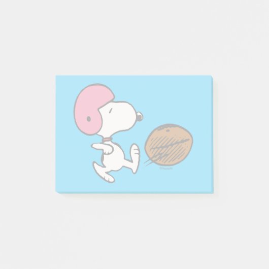 Erdnüsse | Snoopy Football Kicker Post-it Klebezettel (Vorderseite)