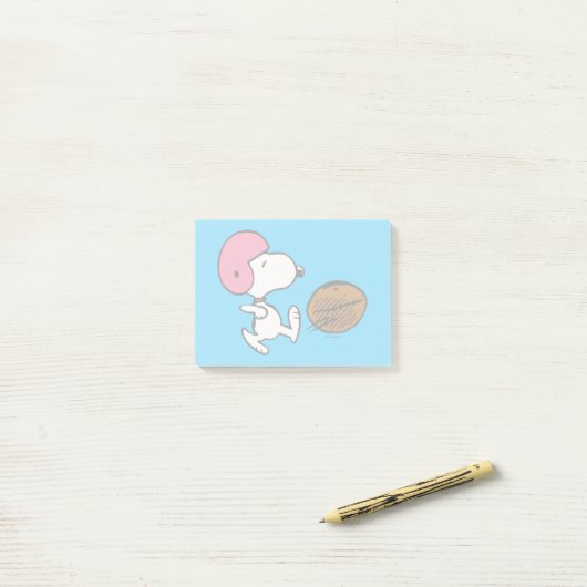 Erdnüsse | Snoopy Football Kicker Post-it Klebezettel (Auf Schreibtisch)
