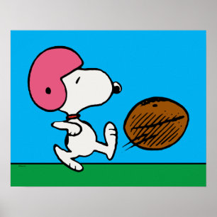 Erdnüsse   Snoopy Football Kicker Poster