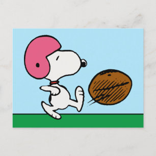 Erdnüsse   Snoopy Football Kicker Postkarte