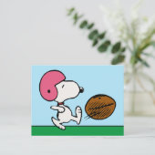 Erdnüsse | Snoopy Football Kicker Postkarte (Stehend Vorderseite)