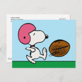 Erdnüsse | Snoopy Football Kicker Postkarte (Vorne/Hinten)