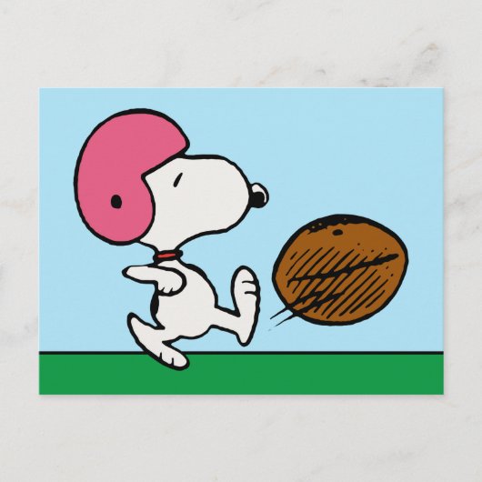 Erdnüsse | Snoopy Football Kicker Postkarte (Vorderseite)