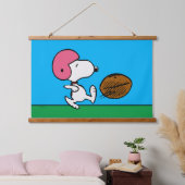 Erdnüsse | Snoopy Football Kicker Wandteppich Mit Holzrahmen (Schlafzimmer)