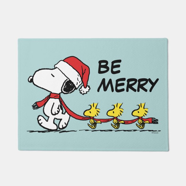 Erdnüsse | Snoopy & Friends Winter Scarf Fußmatte (Vorderseite)