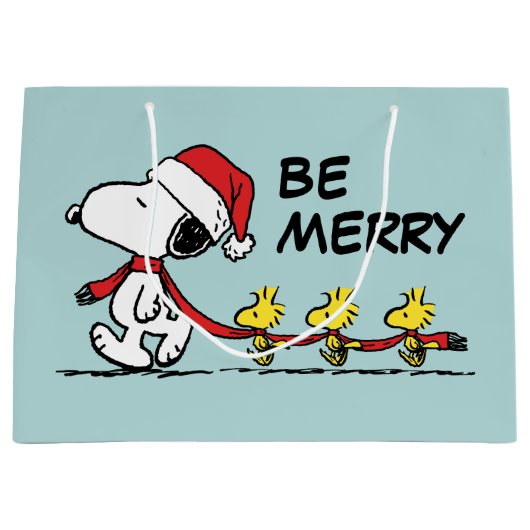 Erdnüsse | Snoopy & Friends Winter Scarf Große Geschenktüte (Vorderseite)