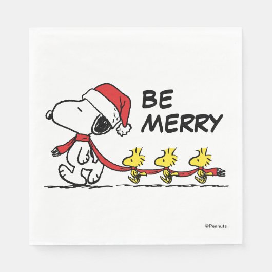 Erdnüsse | Snoopy & Friends Winter Scarf Serviette (Vorderseite)