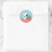 Erdnüsse | Snoopy Frohe Ostern Runder Aufkleber (Tasche)