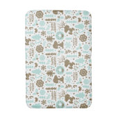 Erdnüsse | Snoopy Frostiges Weihnachtsmuster Badematte (Vorderseite Vertikal)