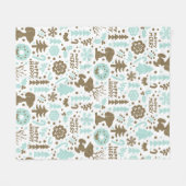 Erdnüsse | Snoopy Frostiges Weihnachtsmuster Fleecedecke (Vorderseite (Horizontal))