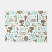 Erdnüsse | Snoopy Frostiges Weihnachtsmuster Fußmatte (Vorderseite)