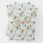 Erdnüsse | Snoopy Frostiges Weihnachtsmuster Geschenkpapier Set (Beispiel)