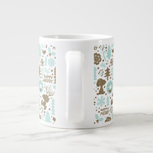 Erdnüsse | Snoopy Frostiges Weihnachtsmuster Jumbo-Tasse (Rückseite)