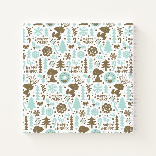 Erdnüsse | Snoopy Frostiges Weihnachtsmuster Notizblock (Rückseite)