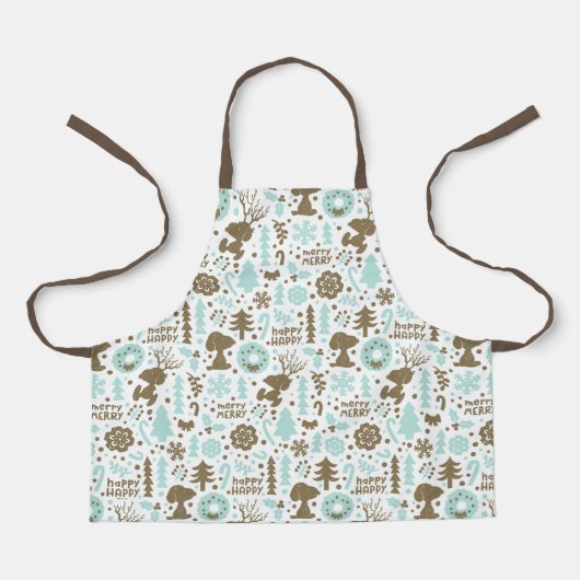 Erdnüsse | Snoopy Frostiges Weihnachtsmuster Schürze (Vorderseite)