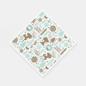 Erdnüsse | Snoopy Frostiges Weihnachtsmuster Serviette (Ecke)