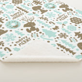 Erdnüsse | Snoopy Frostiges Weihnachtsmuster Sherpadecke (3/4)