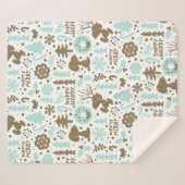 Erdnüsse | Snoopy Frostiges Weihnachtsmuster Sherpadecke (Vorderseite (Horizontal))