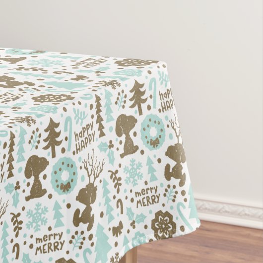 Erdnüsse | Snoopy Frostiges Weihnachtsmuster Tischdecke (Beispiel)