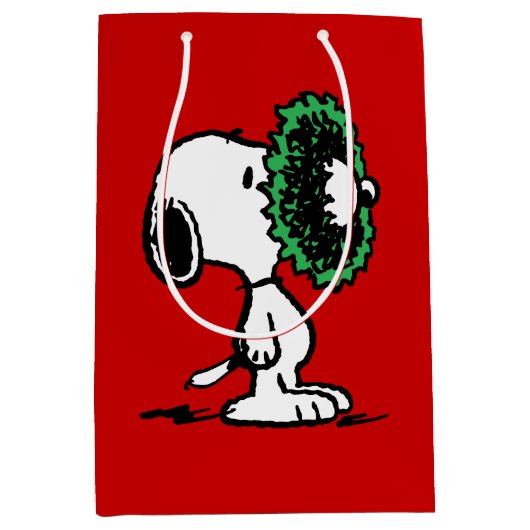 Erdnüsse | Snoopy für Feiertage Mittlere Geschenktüte (Vorderseite)