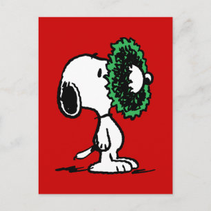 Erdnüsse   Snoopy für Feiertage Postkarte