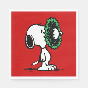 Erdnüsse Snoopy für Feiertage Serviette