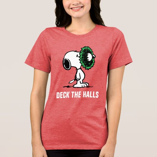 Erdnüsse | Snoopy für Feiertage Tri-Blend Shirt (Vorderseite)