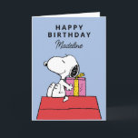 Erdnüsse | Snoopy Geburtstag | Foto hinzufügen Karte<br><div class="desc">Senden Sie diese lustige Geburtstagskarte von Peanuts mit Snoopy.</div>