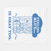 Erdnüsse | Snoopy Gefühl Blau ist auch in Ordnung Fleecedecke (Vorderseite (Horizontal))