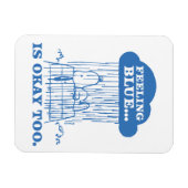 Erdnüsse | Snoopy Gefühl Blau ist auch in Ordnung Magnet (Horizontal)