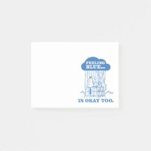 Erdnüsse   Snoopy Gefühl Blau ist auch in Ordnung Post-it Klebezettel