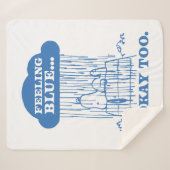 Erdnüsse | Snoopy Gefühl Blau ist auch in Ordnung Sherpadecke (Vorderseite (Horizontal))