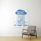 Erdnüsse | Snoopy Gefühl Blau ist auch in Ordnung Wandteppich (Beispiel)